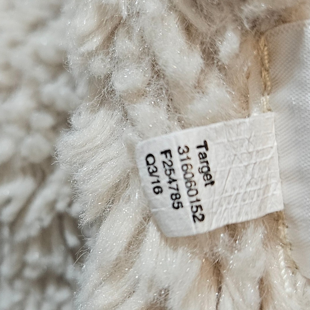 EUC‎ Knox Rose Faux Suede & Sherpa Waterfall Open Vest Sz. L Cream Ivory - Picture 6 of 9